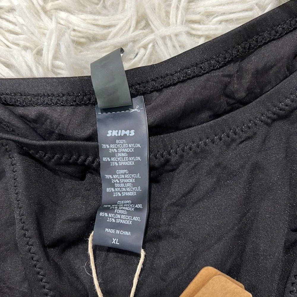 SKIMS SWIM BANDEAU BIKINI TOP and DIPPED TIE BOTTOM